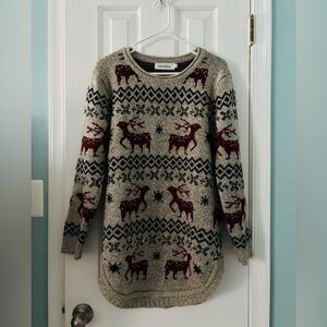 Reindeer Pattern Knit Sweater